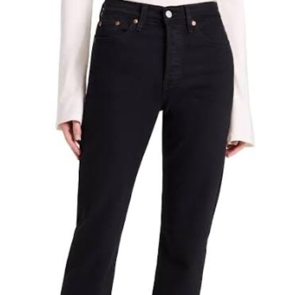 Wedgie Straight Jeans—Size 27, black - Picture 1 of 2